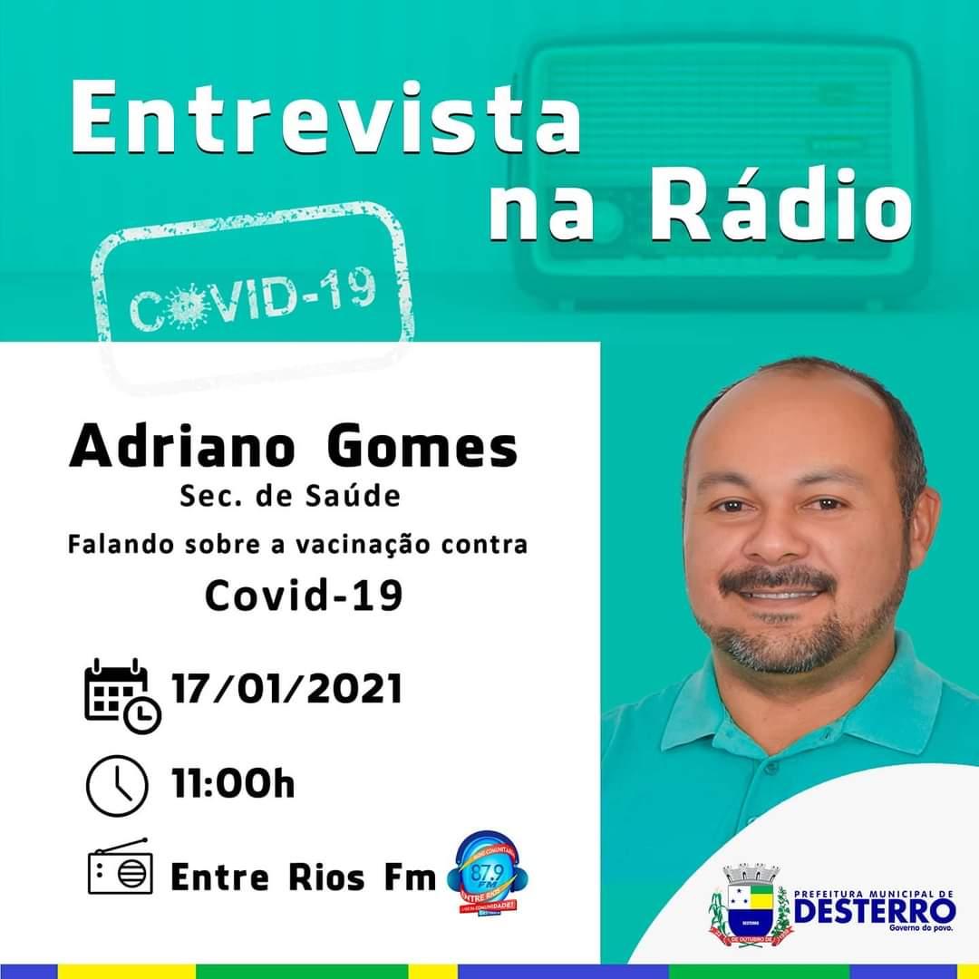 Entrevista com Secretário de Saúde sobre o início da vacinação contra o Covid-19