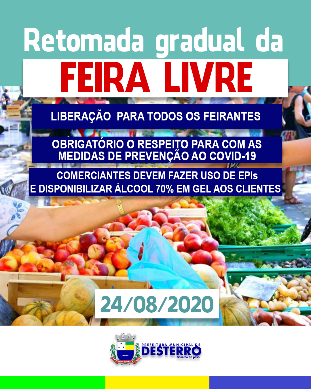 Feira livre municipal tem retomada gradual liberada em Desterro!