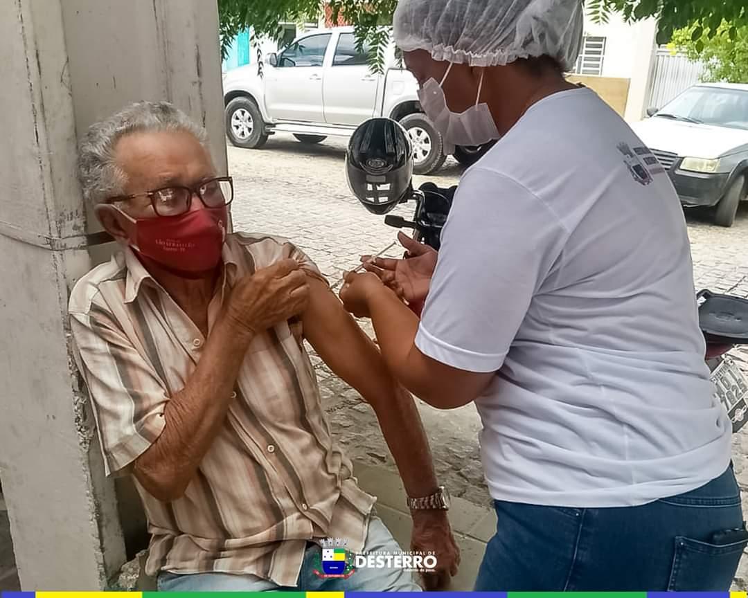 Município segue vacinando contra o Covid-19, agora é a vez dos idosos acima de 80 anos.