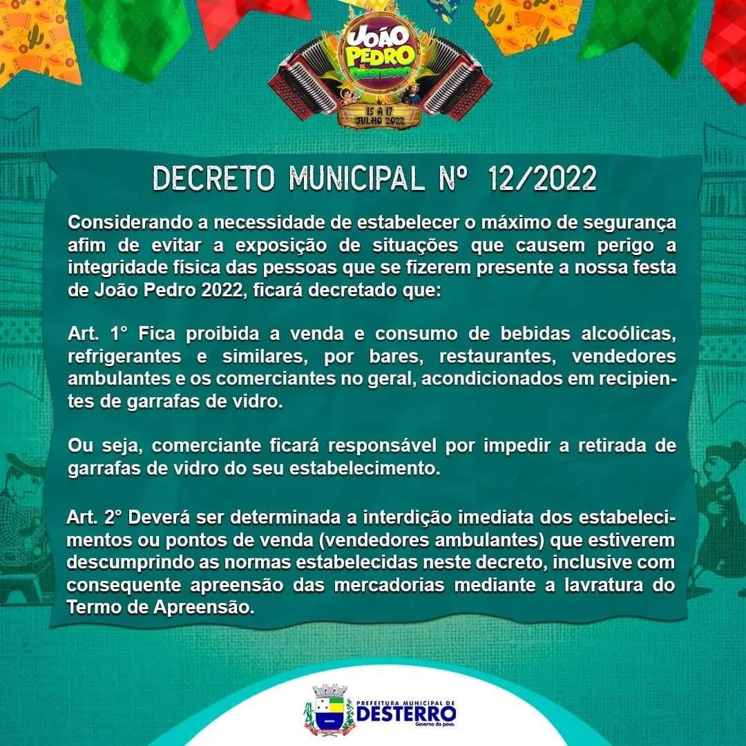 Decreto Municipal N°12/2022