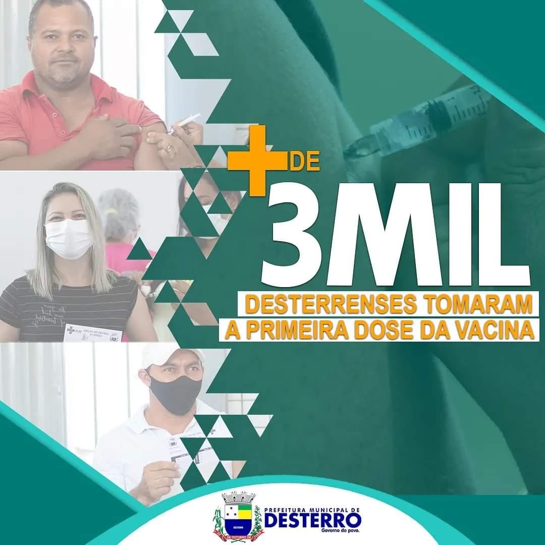 Mais de 3 mil dose 1 aplicadas!