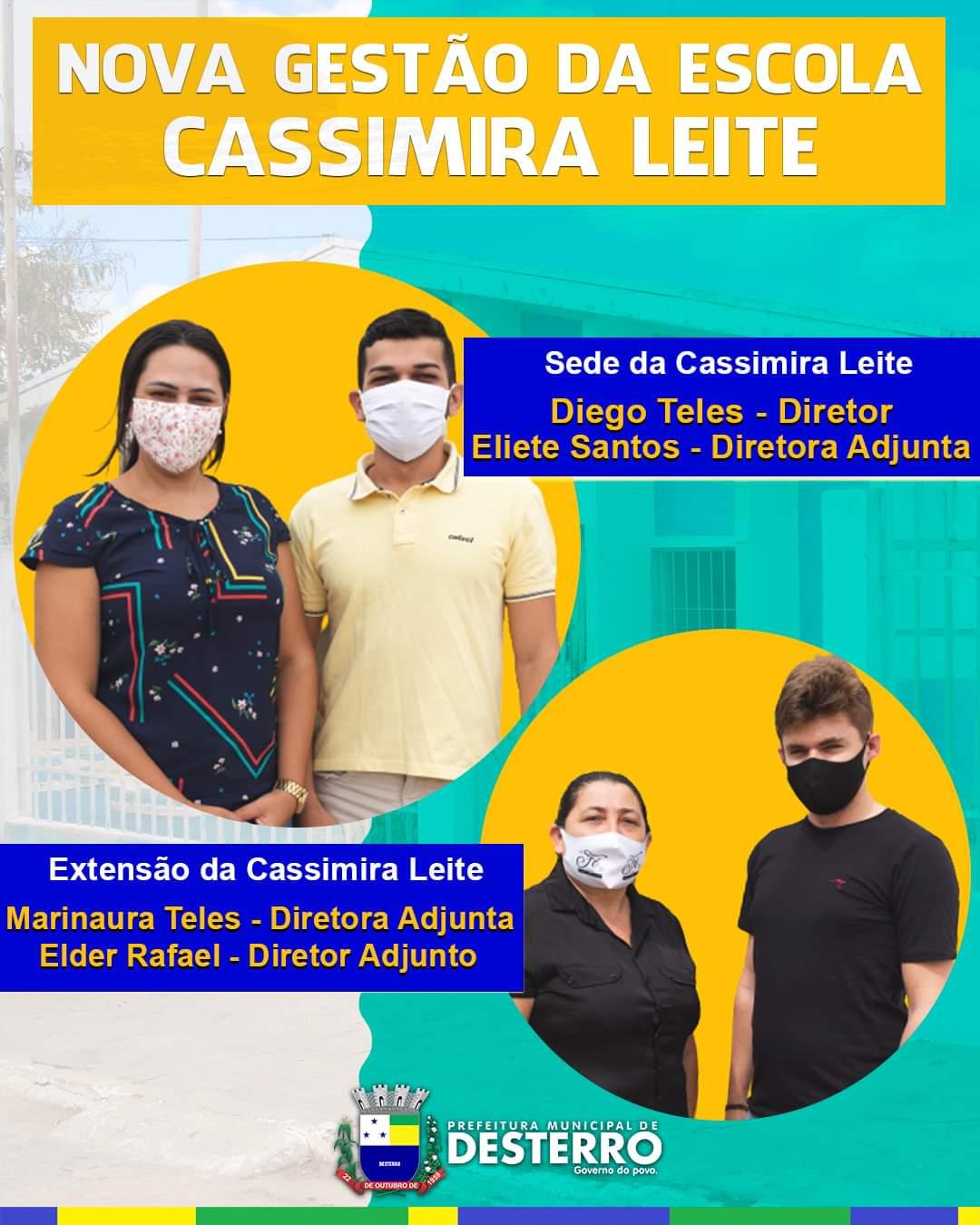 Mudança de comando na direção da Escola Casimira Leite Montenegro