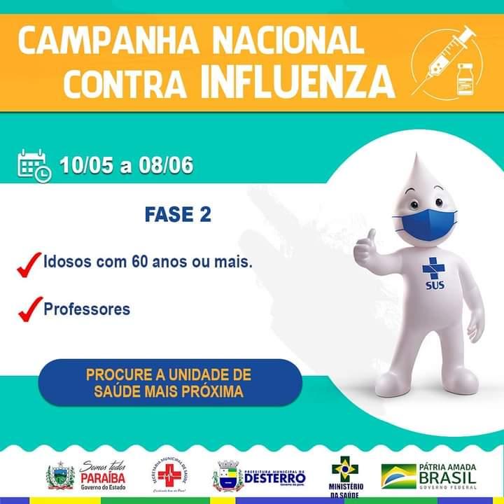 Município da início a segunda fase de vacinação contra influenza