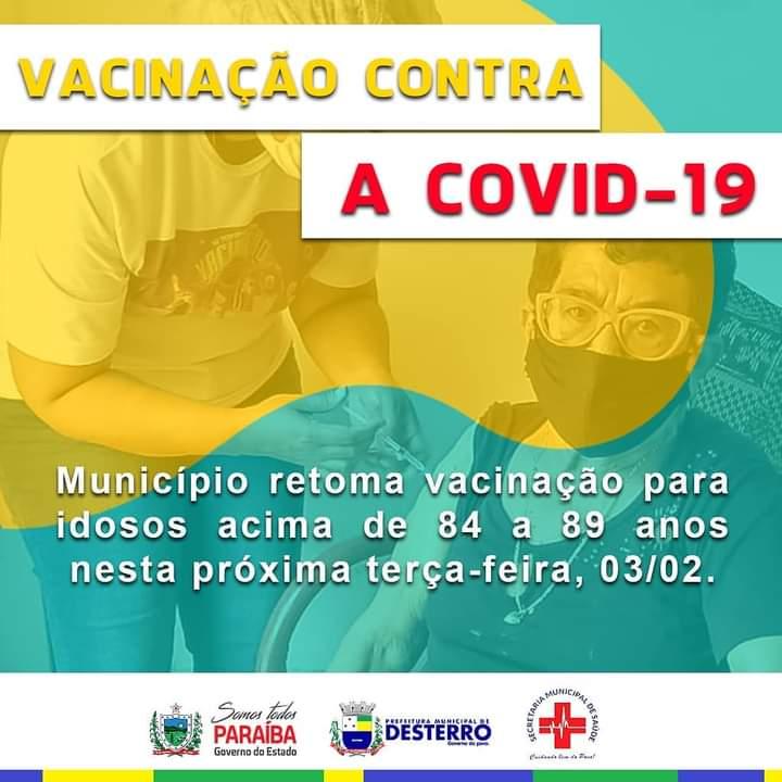 Município inicia retomada da vacinação contra Covid-19