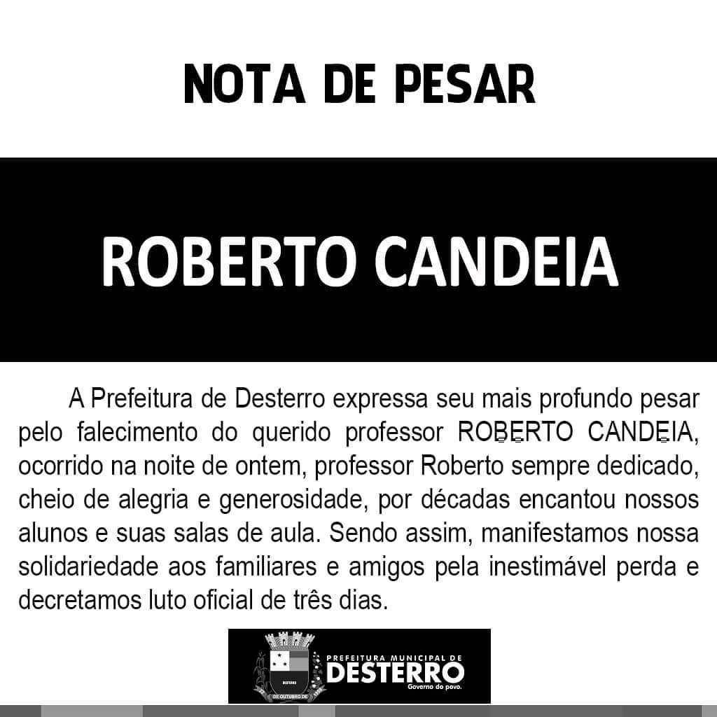 Nota de Pesar Professor Roberto