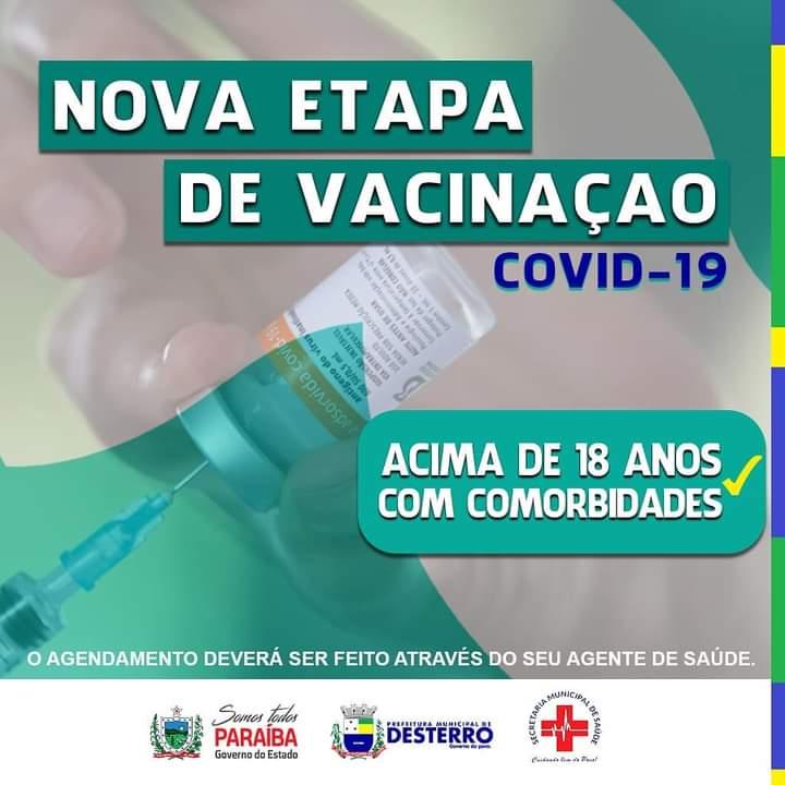 Nova etapa de vacinação contra o Covid-19.