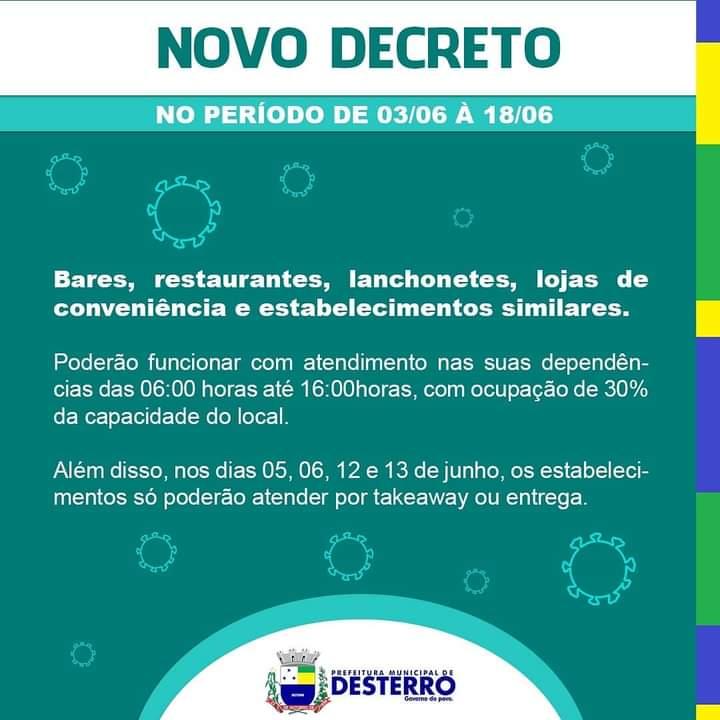 Novas medidas de prevenção e restrição.